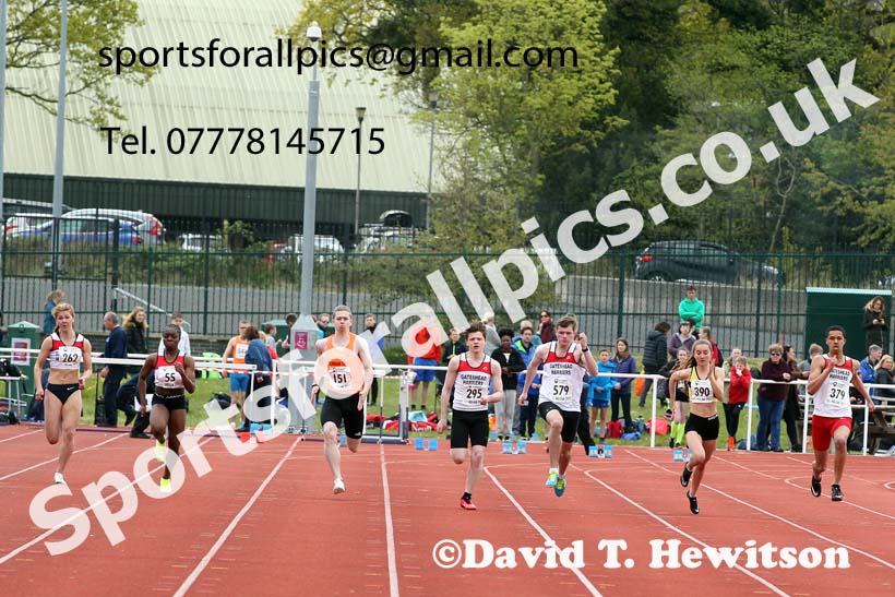 100 metres, 2021 NECAA Middlesbrough Open Meting, Sunday, May 9th. Photo: David T. Hewitson/Sports for All Pics